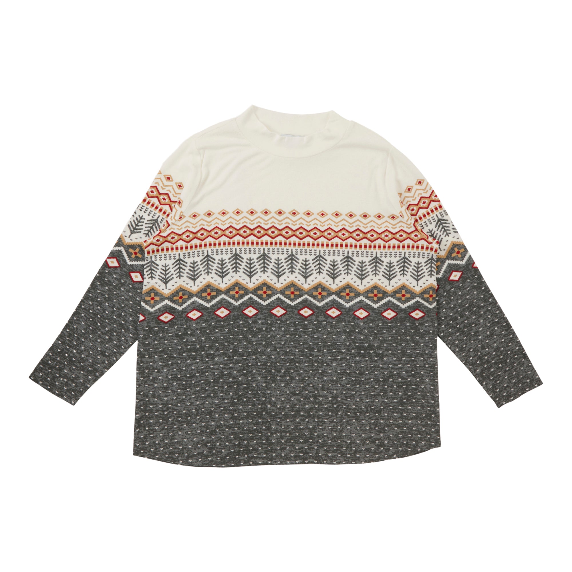 mySTYLE Women's Plus Faie Isle Mock-Neck Sweater – Giant Tiger