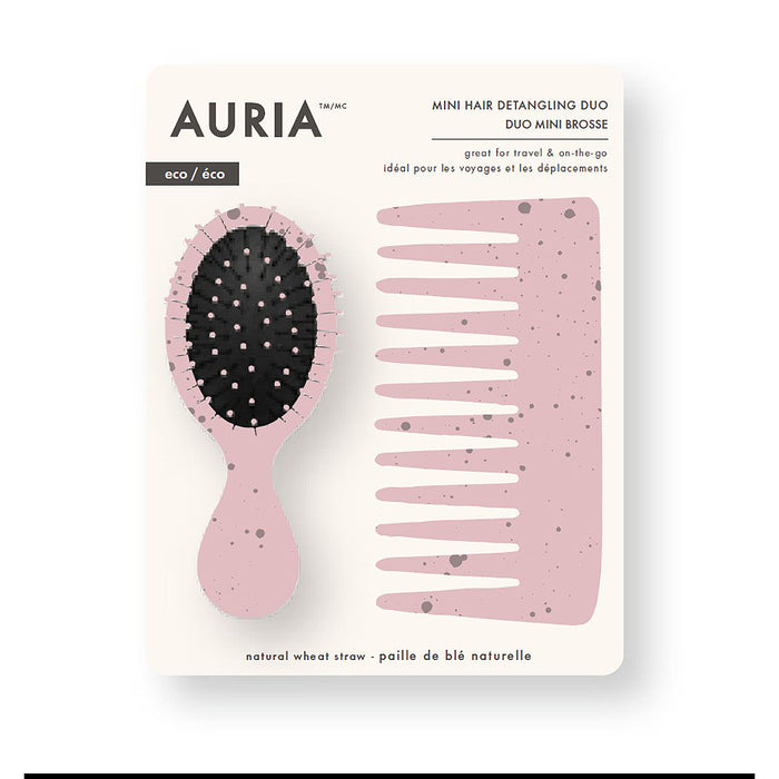 Auria Detangling Brush and Comb Set, 2-Piece