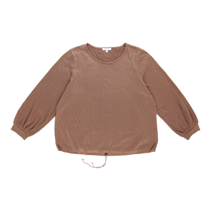 mySTYLE Women's Plus Solid Drawstring Sweater