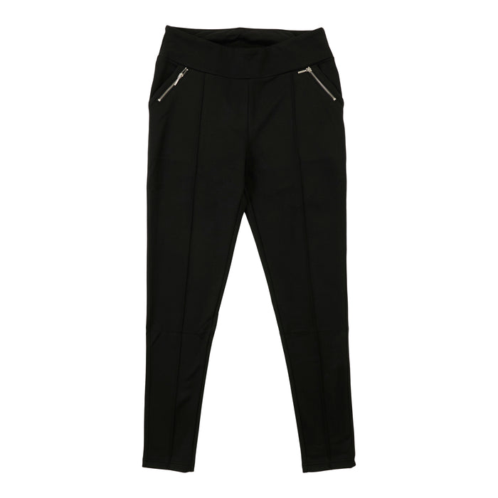lily morgan Women's Solid Knit Scuba Pants with Zipper