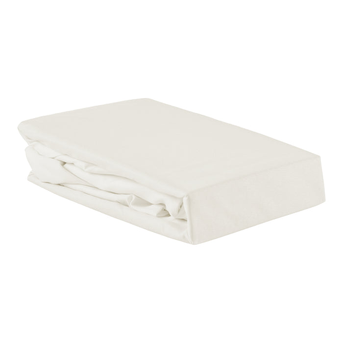 Ens. avec drap à poche de couleur unie pour lit deux places, 3 pièces