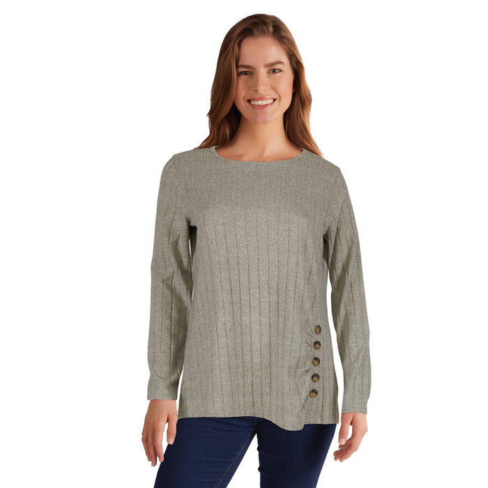 lily morgan Women's Top with Side Buttons