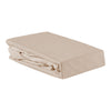 Ens. de draps unis en coton avec poche pour grand lit – 3 pièces