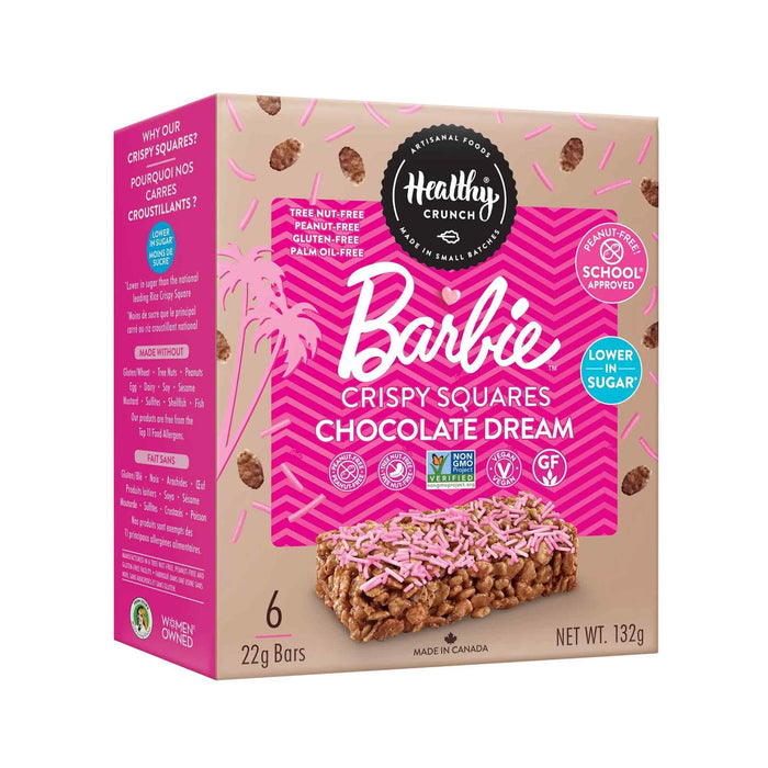 Healthy Crunch x Barbie Crispy Squares Chocolate Dream, 6-Pack, 22 g