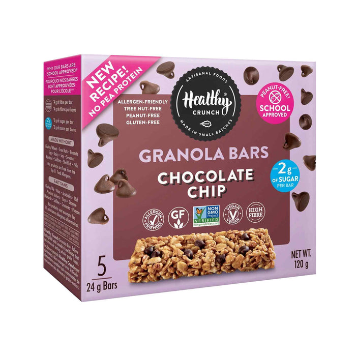 Healthy Crunch Barres Granola Pépites de Chocolat, emb. de 5, 24 g