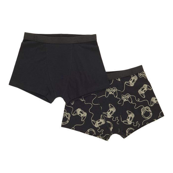 Boys' Solid and Printed Boxer Briefs, 2-Pack