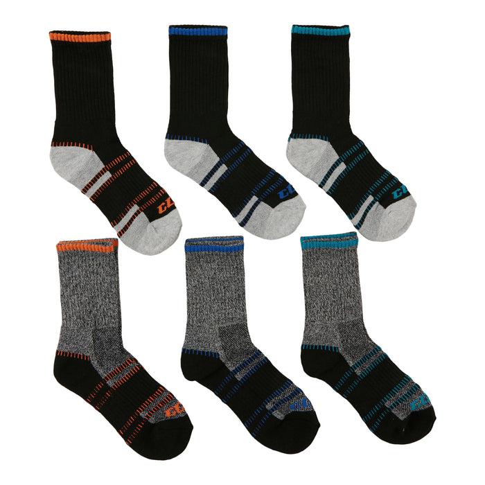 CCM Boys' Sport Crew Socks, 6-Pack