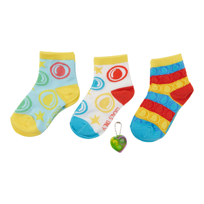 Chaussettes de fantaisie avec imprimé de cadeau pour filles – emb. de 3