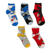 Boys' Licensed Printed Quarter Crew Socks, 5-Pack