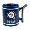 Tasse avec poignée en forme de bâton de hockey de la LNH, Jets de Winnipeg, 10 oz
