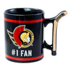 Tasse avec poignée en forme de bâton de hockey de la LNH, Sénateurs d’Ottawa, 10 oz