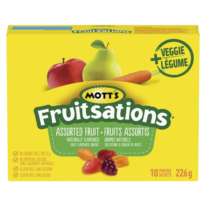 Mott's Fruitsations Collations à Saveur de Fruits Assortis, emb. de 10, 226 g