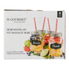 Verres pot Mason JS Gourmet avec pailles - 16 oz, emb. de 4