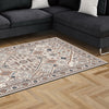 Modern Soft Printed Area Rug, 4-ft x 6-ft.