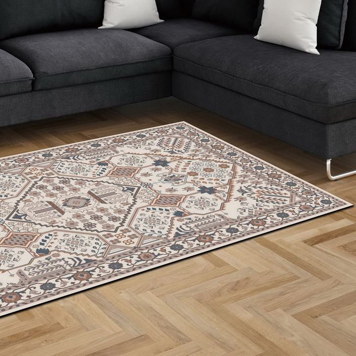 Modern Soft Printed Area Rug, 4-ft x 6-ft.