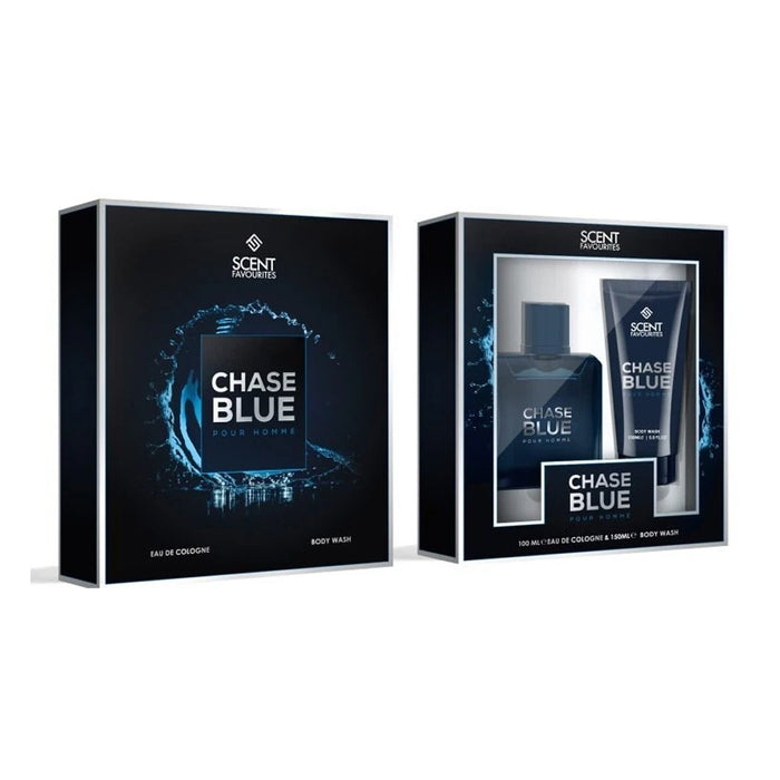 Ensemble d’eau de toilette et de nettoyant pour le corps Chase Blue