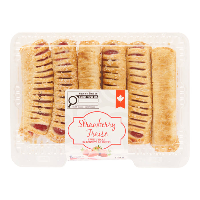 Bâtonnets de fruits aux fraises, 420 g, emb. de 6