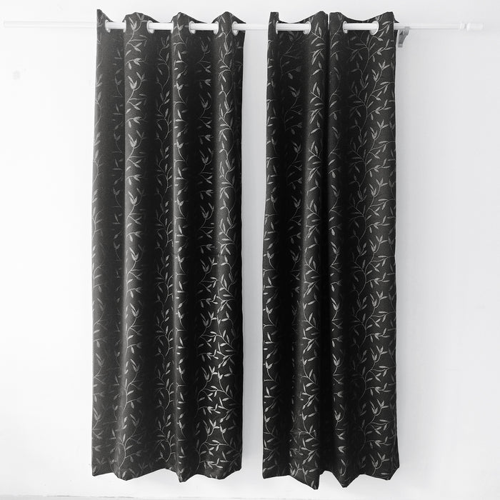 HomeStyles Printed Blackout Curtain with Grommets, 52-in x 84-in.