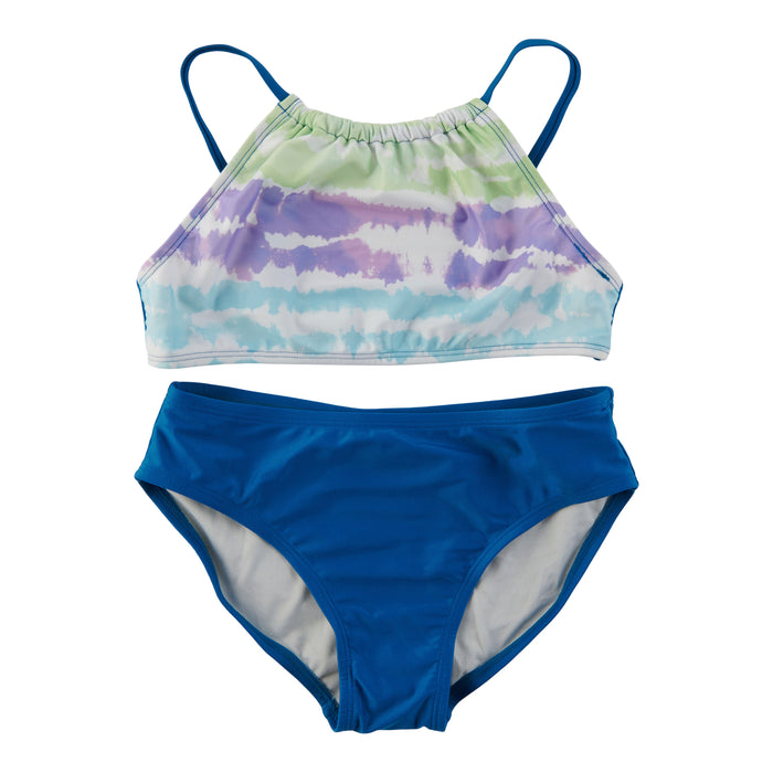 Maillot de bain imprimé deux pièces pour filles, assortiment