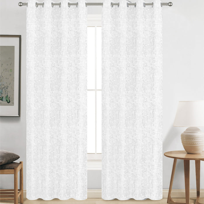 Rideau à imprimé en jacquard avec oeillets, 54 po x 84 po