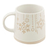 Embossed Stoneware Winter Printed Coffee Mug