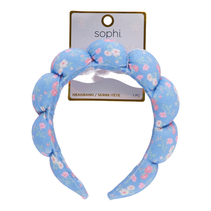 Serre-tête Get Ready, motif floral bleu