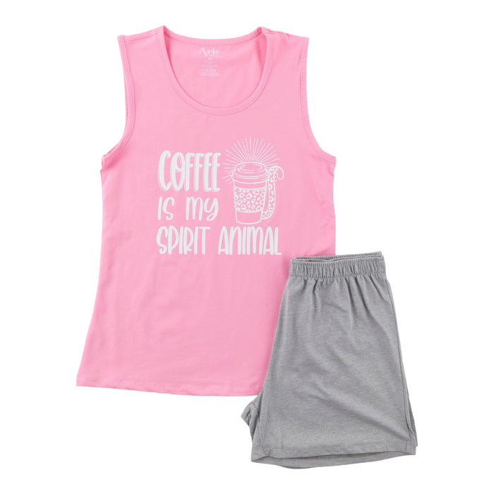 Women's Knit PJ Boxer Set, 2-Piece, Assorted