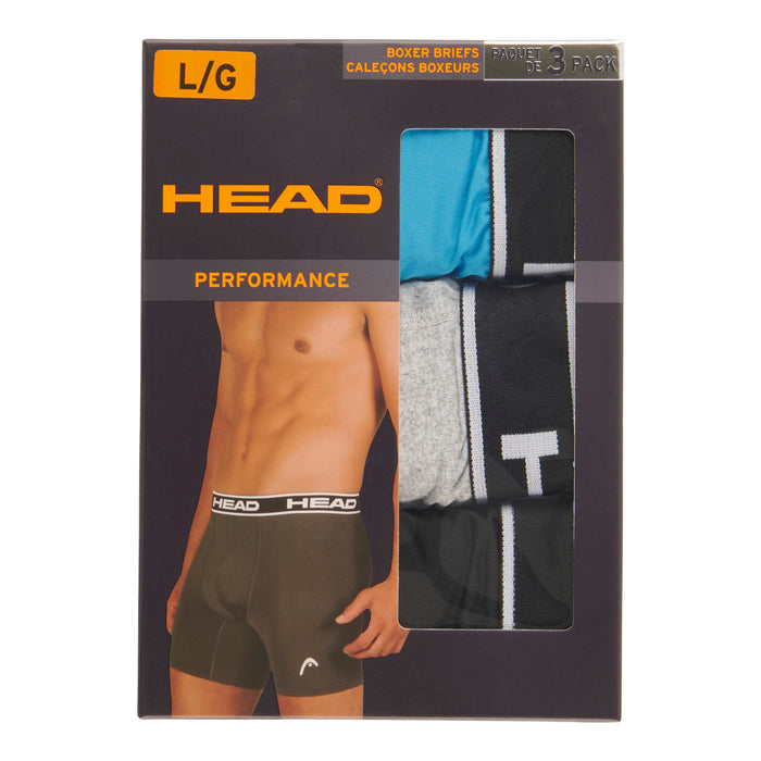 Head Men's Performance Boxer Briefs, 3-Pack