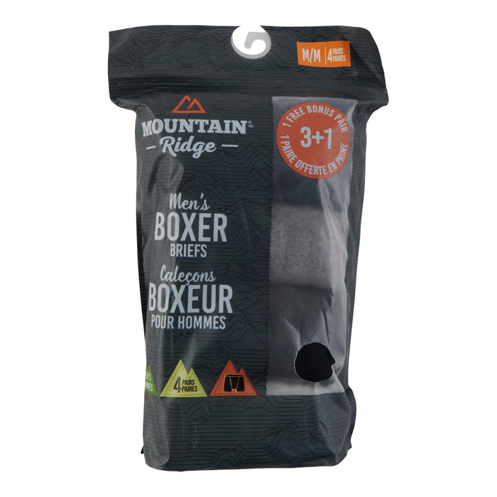 Mountain Ridge Men's Boxer Briefs, 4-Pack