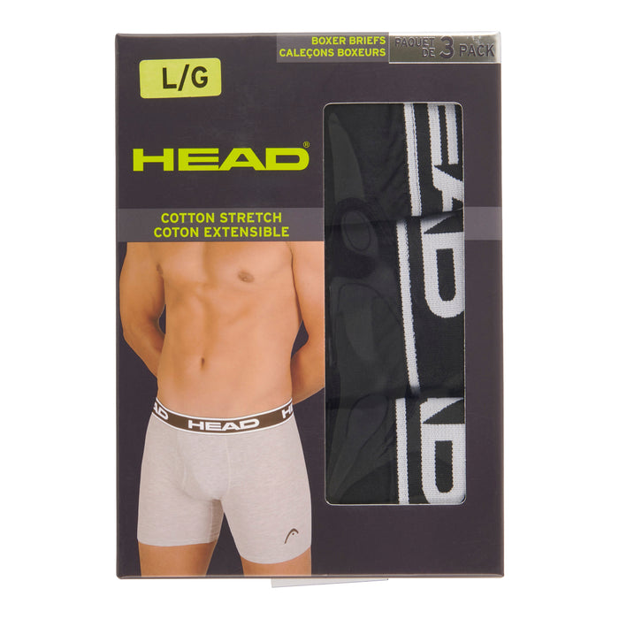 Head Men's Cotton Boxer Briefs, 3-Pack