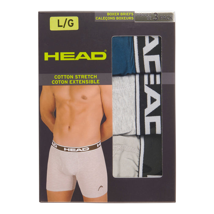 Caleçons boxeurs en coton Head pour hommes, emb. de 3
