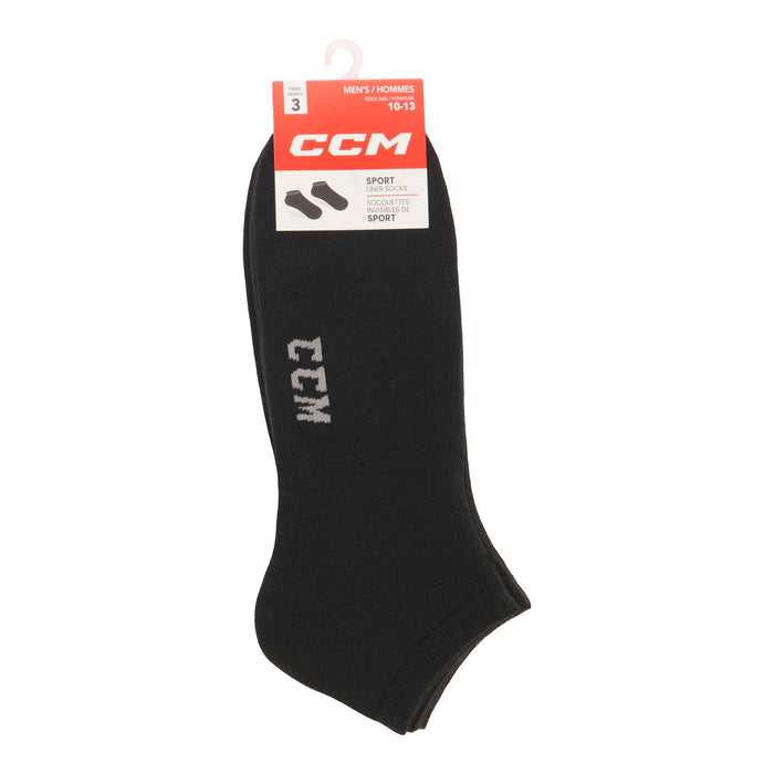 Socquettes blanches CCM pour hommes, emb. de 3 paires