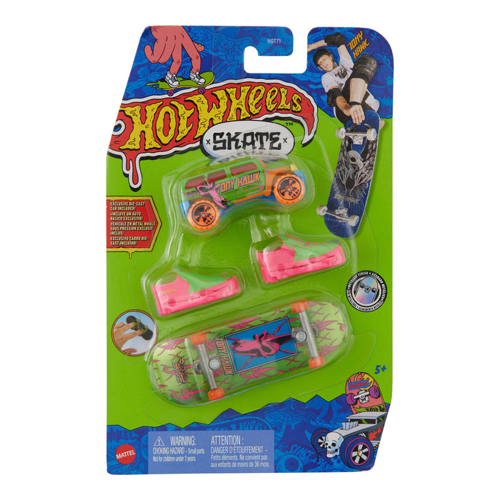 Coffret à collectionner Hot Wheels Skate Tony Hawk, planche à rouler et voiture