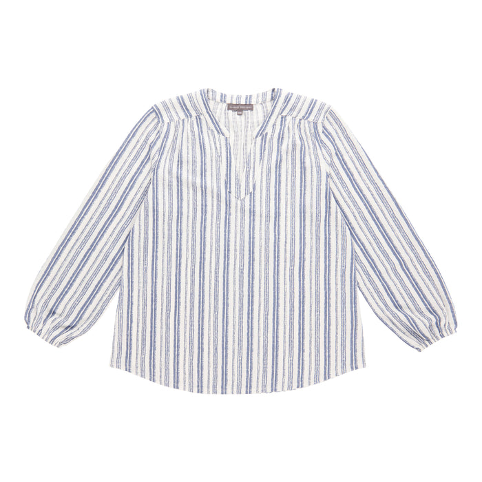 Classic Editions Women's 3/4 Sleeve Striped Top