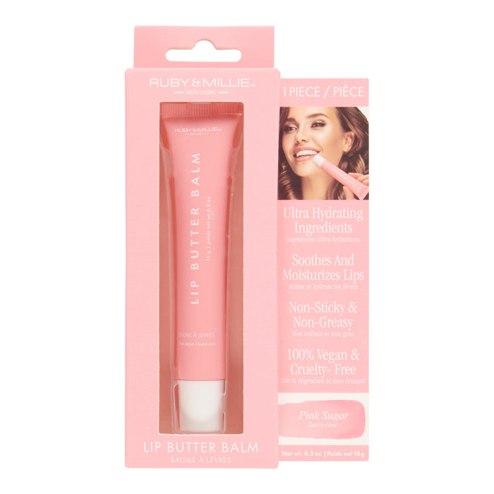 Baume-beurre à lèvres Ruby & Millie, sucre rose