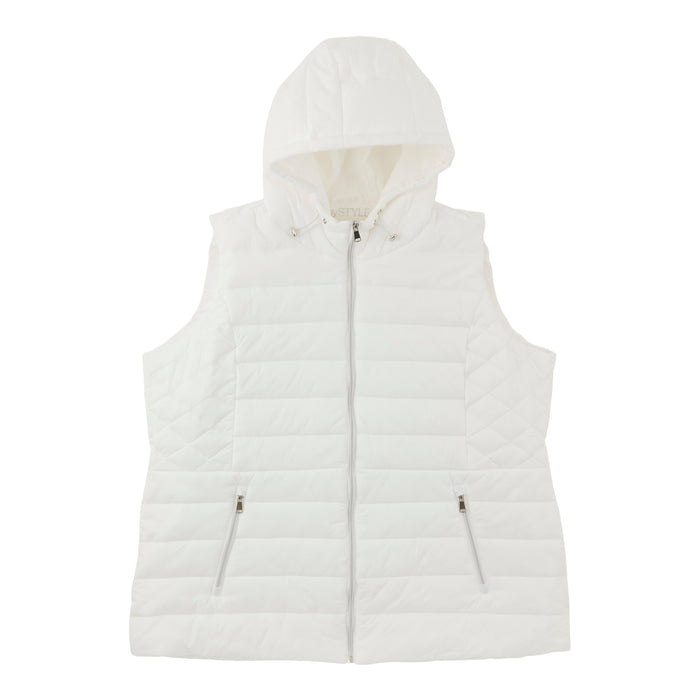 mySTYLE Women's Plus Fashion Puffer Vest
