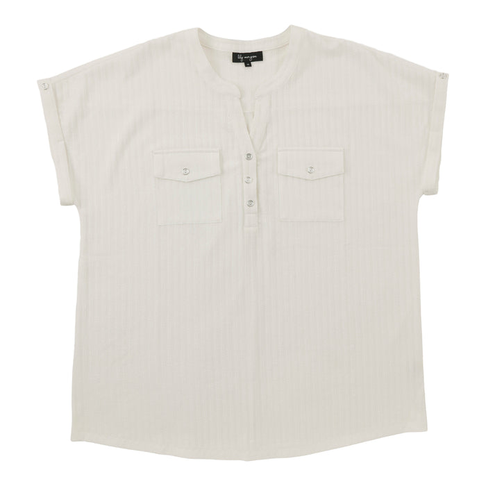 lily morgan Women's Plus Top with Front Pockets