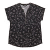 lily morgan Women's Printed Top with Front Zipper
