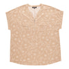 lily morgan Women's Plus Printed Top with Front Zipper