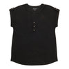 lily morgan Women's Roll Tab Sleeves Top with Buttons