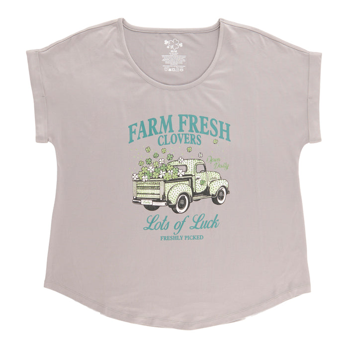 T-shirt à col rond de la Saint-Patrick pour femmes