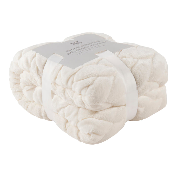 HomeStyles 2-Ply Solid Quilted Throw, 50-in x 60-in.