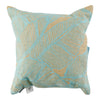 Coussin d’extérieur brodé en jute, 18 po x 18 po