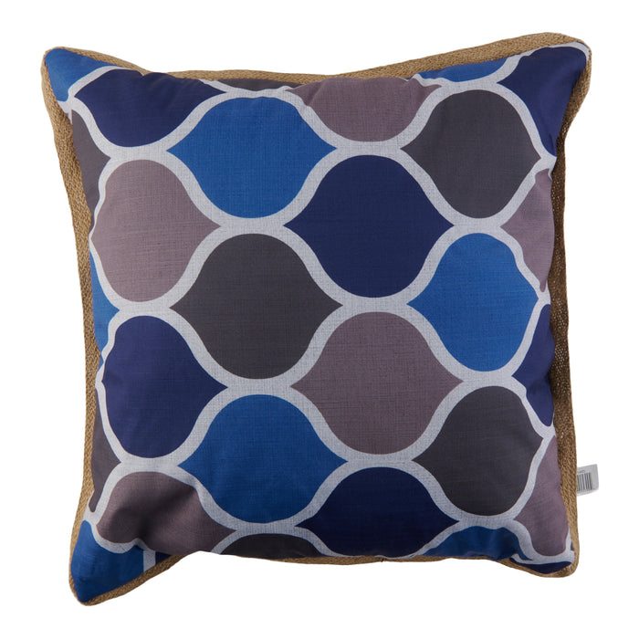 Outdoor Jute Trim Cushion, 20-in x 20-in.