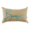 Outdoor Jute/Printed Cushion, French, 20-in x 12-in.