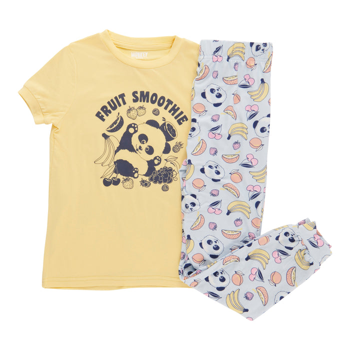 MONKEY BARS Toddler Girls' Printed Short Sleeve Pajama Set, 2-Piece