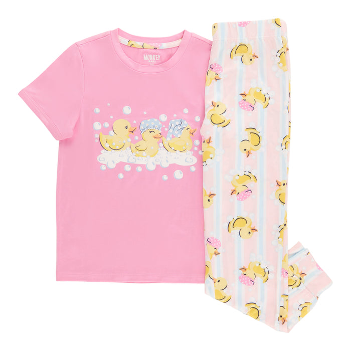 MONKEY BARS Toddler Girls' Novelty Printed Short Sleeve PJ Set, 2-Piece