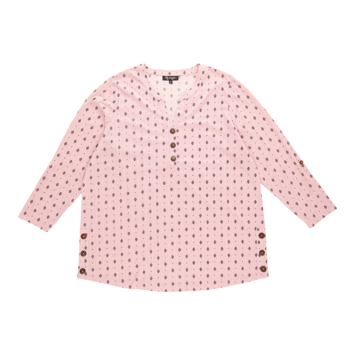 lily morgan Women's Plus Top with Side Buttons