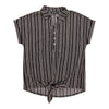 lily morgan Women's Printed Tie Front Top