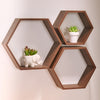 HomeStyles Hexagon Floating Shelves, 3 Piece